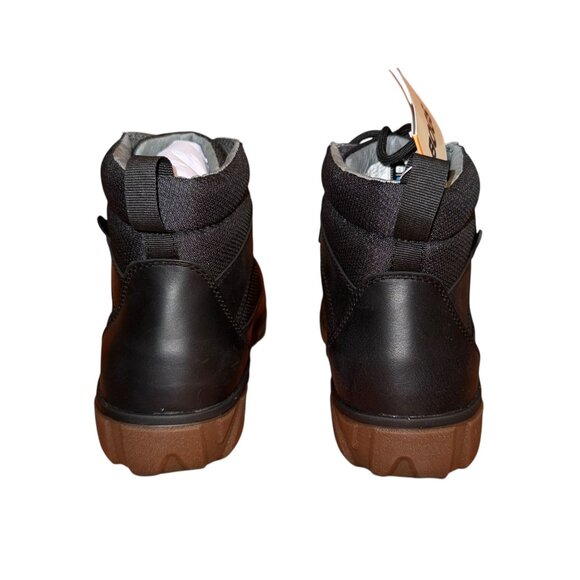 NWT BOGS Leather Casual Lace Classic Ankle Chukka Boots Mens 8.5 Black Lace Ups - Picture 8 of 11